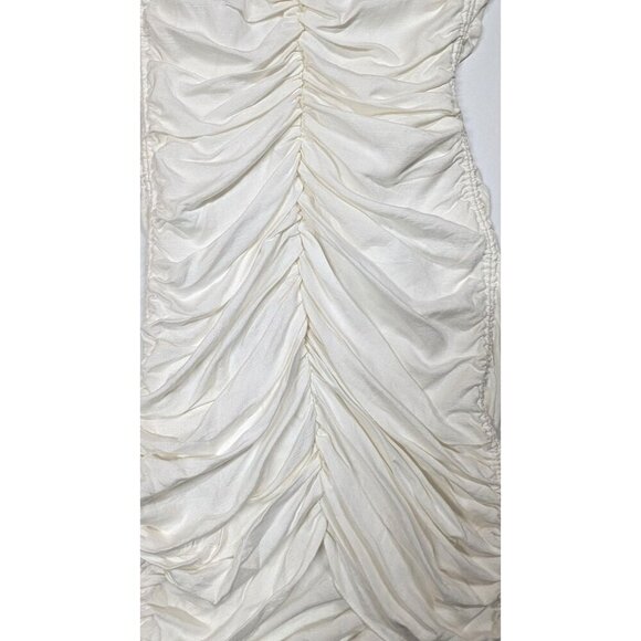 Rumer The Label Dress Mecca Mini 100% Linen Bodycon Going Out Party White Small - Picture 9 of 15